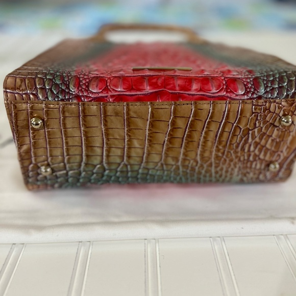 Brabhim Tote. H11” x W3” x L9”. Rolled handle 4.5 drop. 23” Crossbody strap. - Picture 3 of 4